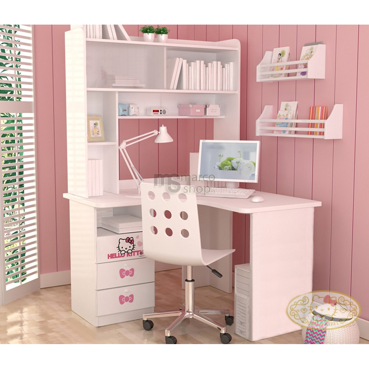 Письменный стол MK-4608-Pi piccola для девочки